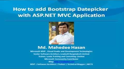 How to add Bootstrap Datepicker in ASP.NET MVC Application