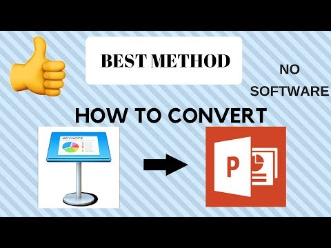 HOW TO CONVERT KEYNOTE FILE TO A POWERPOINT FILE | NO SOFTWARE | BEST METHOD