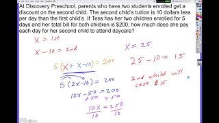 Linear Equation and Real World Context