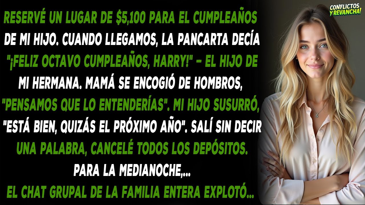 Mi familia robó la fiesta de mi hijo. Mi venganza de $5,100 hizo explotar el chat.