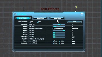 What effects can I add to text in Trendy Website Builder