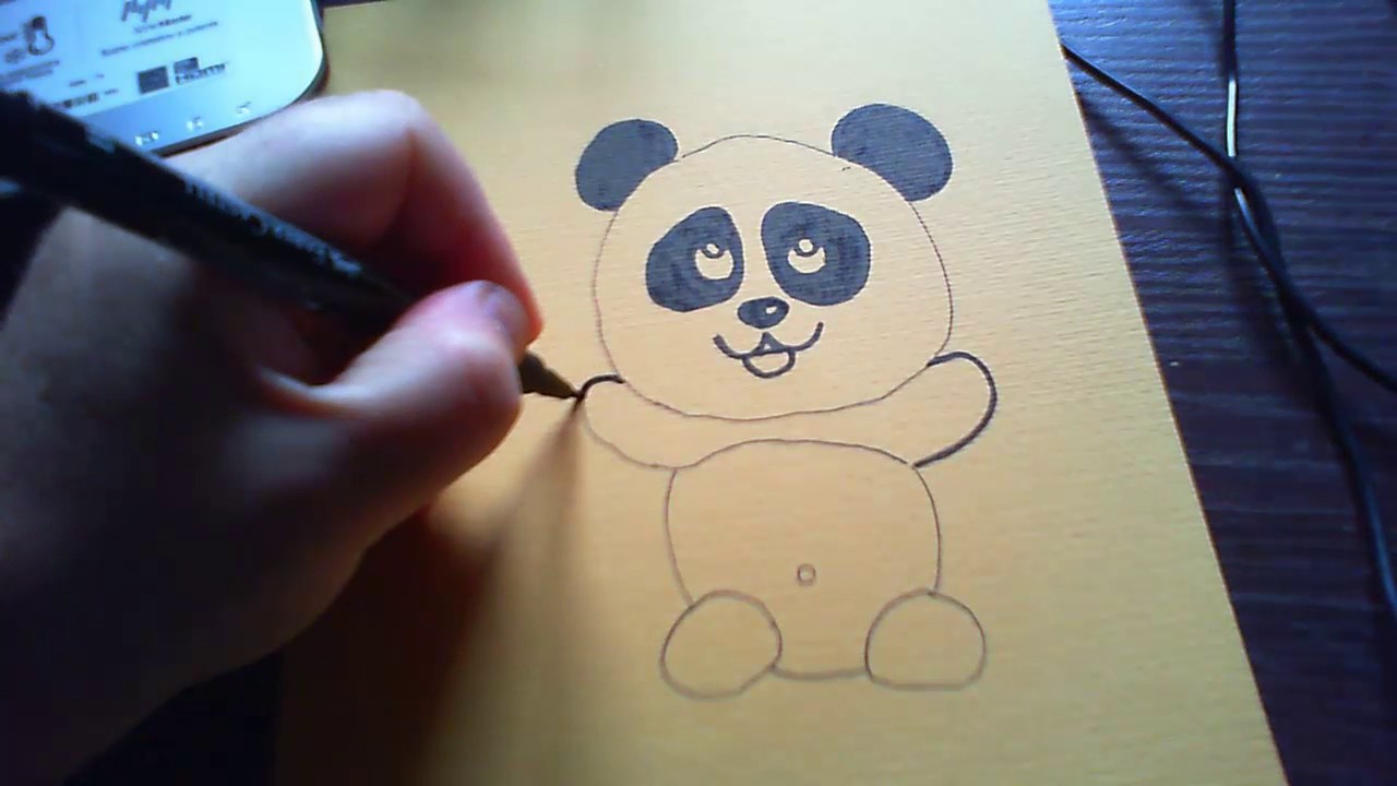 Come Disegnare Un Panda Kawaii Facile Youtube