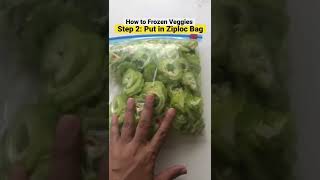 How to FREEZE VEGETABLES at home in 🥕🥦 3 Easy Steps #shorts DIY Frozen Veggies #goldie