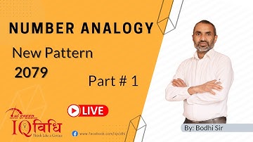 Number Analogy (संख्या समरुपता) Part #1 | New Pattern 2079 | By: Bodhi Sir | IQ Vidhi.