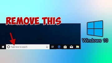 How To remove Search bar Icon in windows 10 2024