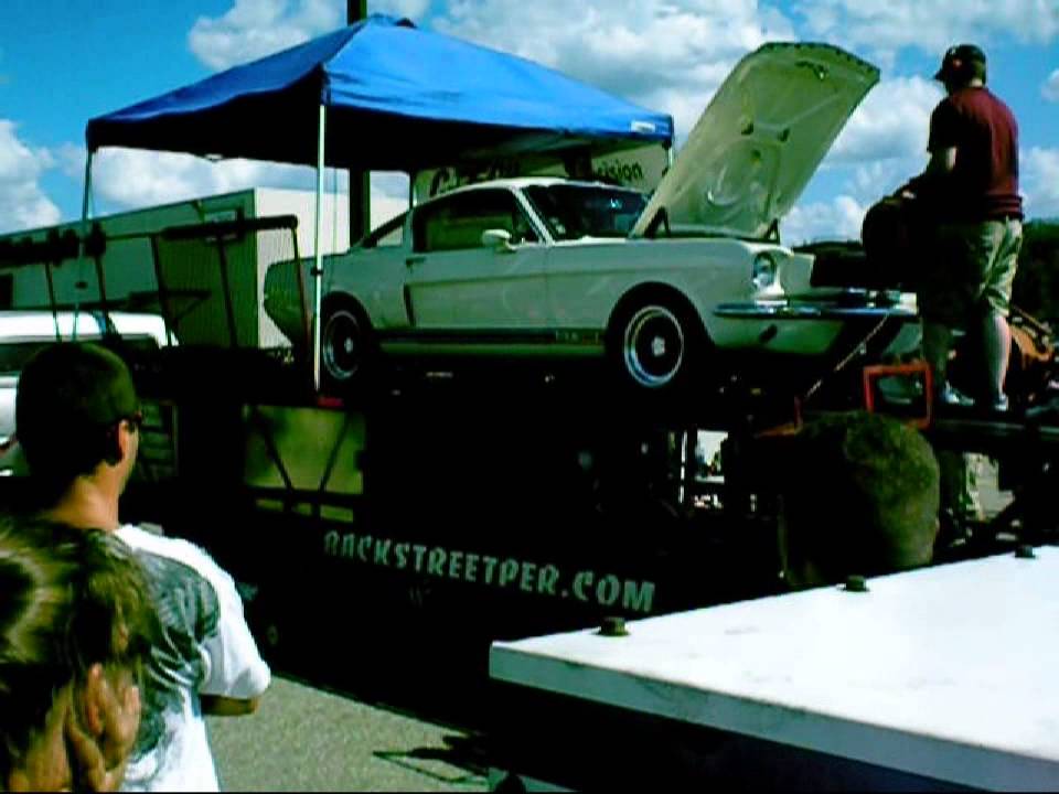 mustang on  a dyno
