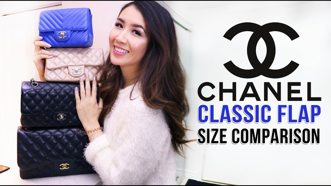 Chanel Flap Size Comparison  Jumbo, M/L, Mini, Square Mini 