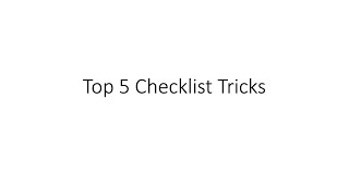 Paperless Pipeline Pro Webinar 76 - Top 5 Checklist Tricks