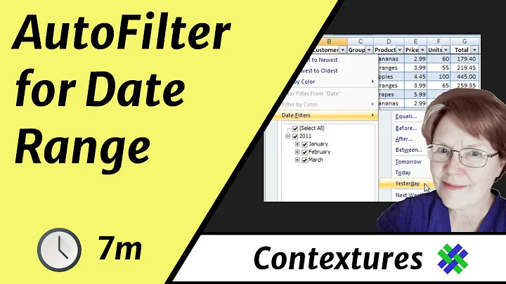 Excel AutoFilter for Date Range Two Ways