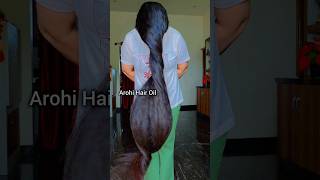 Open Long Hair Bun 👌Arohi Hair Oil &amp; Shampoo 💯✅️#haircare #longhair #shorts ##arohihairoil #Hair