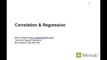 Minitab 19 Correlation & Regression Webinar