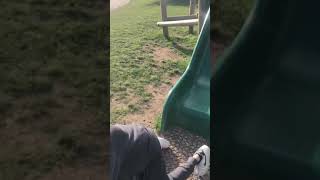 Crazy Kid Goes Down Baby Slide