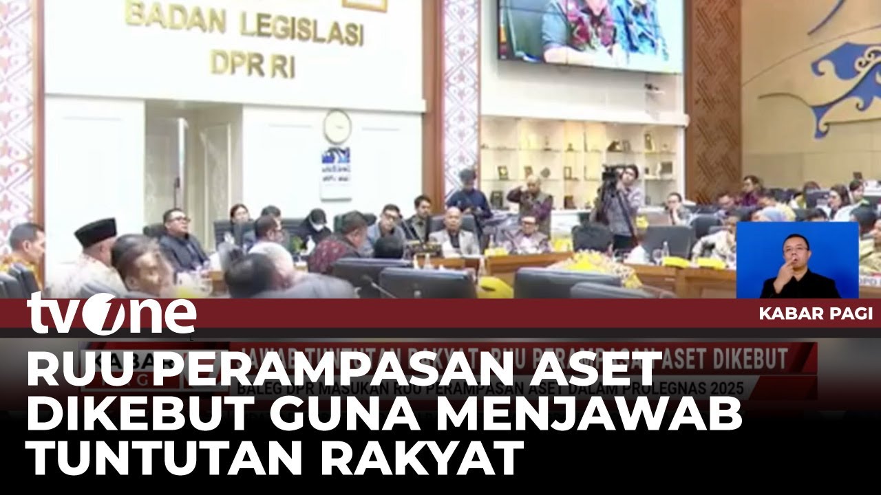 Baleg DPR RI akan Kebut RUU Perampasan Aset | Kabar Pagi tvOne