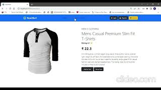 React ecommerce website demo