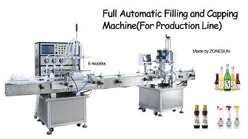 How to use Automatic 6 nozzles filling machine and Capping Machine For production line