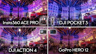 Insta360 ACE PRO vs DJI Action 4 vs DJI POCKET 3 vs GoPro 12