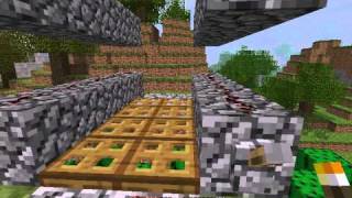 Simple Drawbridge using Hatches in Minecraft