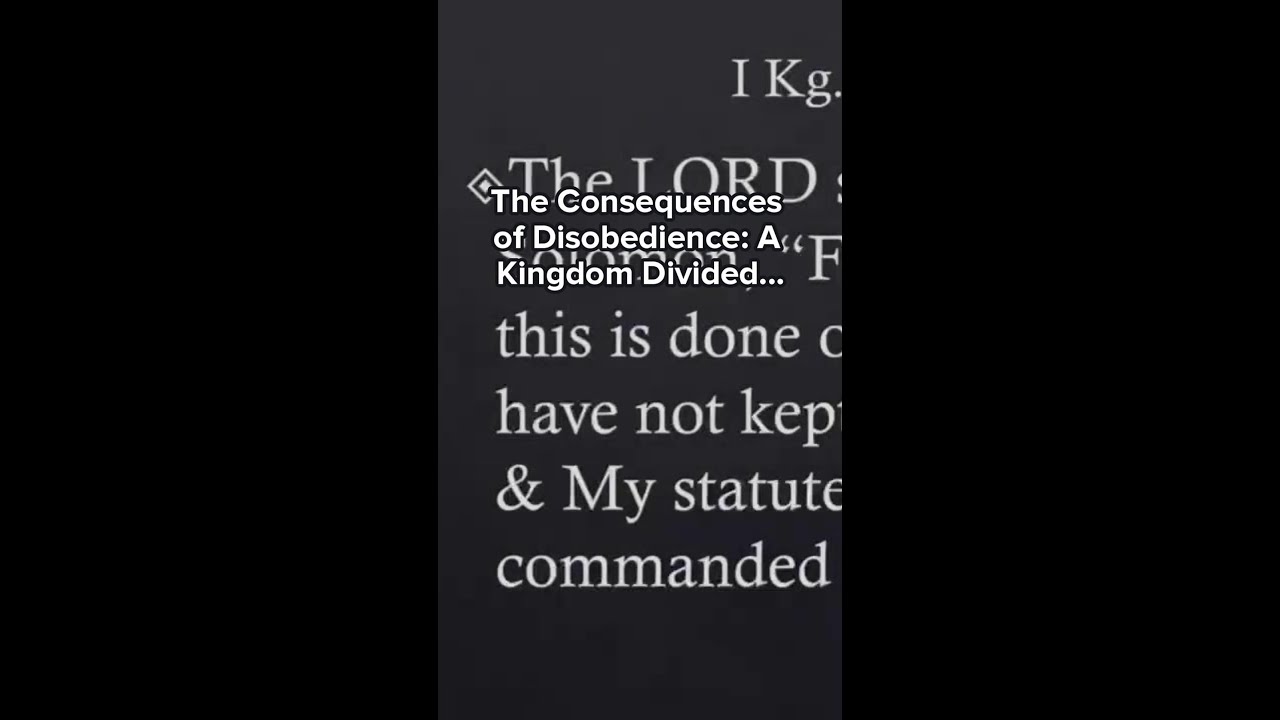 The Consequences Of Disobedience A Kingdom Divided And Cursed YouTube the-consequences-of-disobedience-a-kingdom-divided-and-cursed-youtube