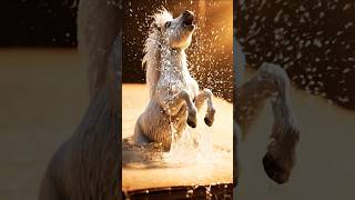 ✨ "A Magical Pony 🐴 Rises from Water" 🌊 #art #magic #shortsviral