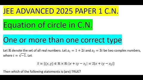 #jeeadvanced 2025 #paper1 #solution #pyq Let R denote the set of all real numbers. Let z_1=1+2i and