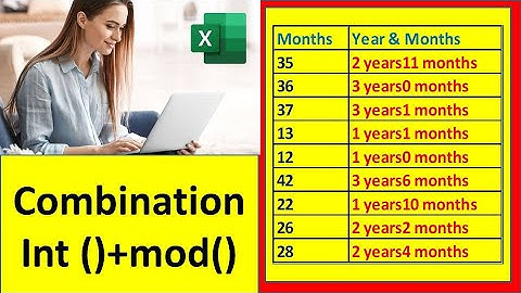 Convert  months into years &months | #exceltutorial | #excelfansonly