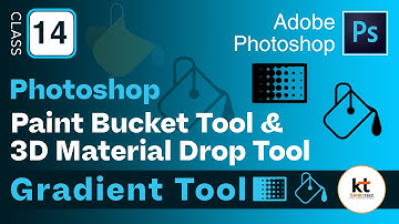 Adobe Photoshop Gradient Tool, Paint Bucket Tool & 3D material Drop Tool Class 14th in Hindi 2023