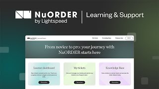 Introducing NuORDER Learning & Support
