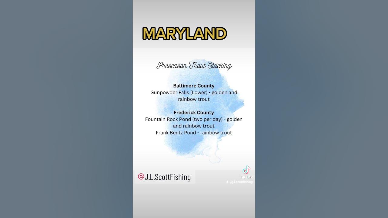Maryland Trout Stocking 2023 troutfishing trout rainbowtrout 