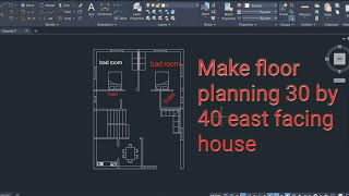 Home design in AutoCAD 2d tutorial|| Home Design 30 by 40|| autocad 3d  || MG Design Series