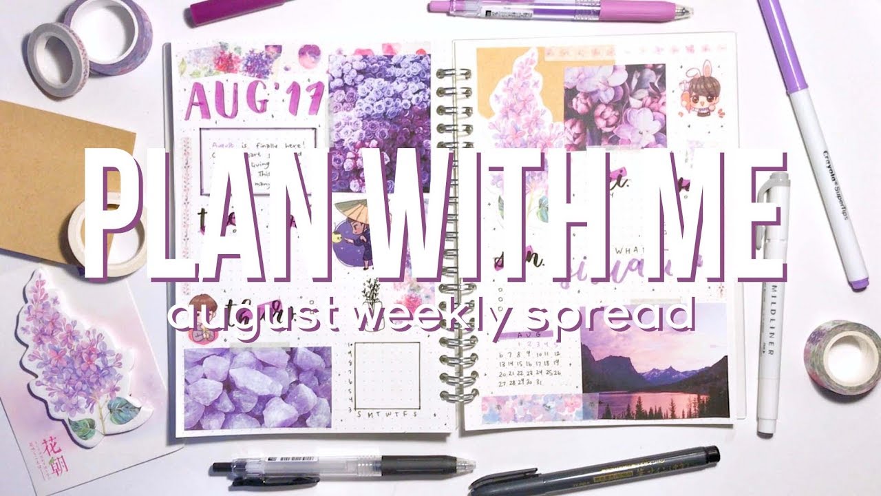 🎆 Plan With Me: August Weekly Spread | bullet journal