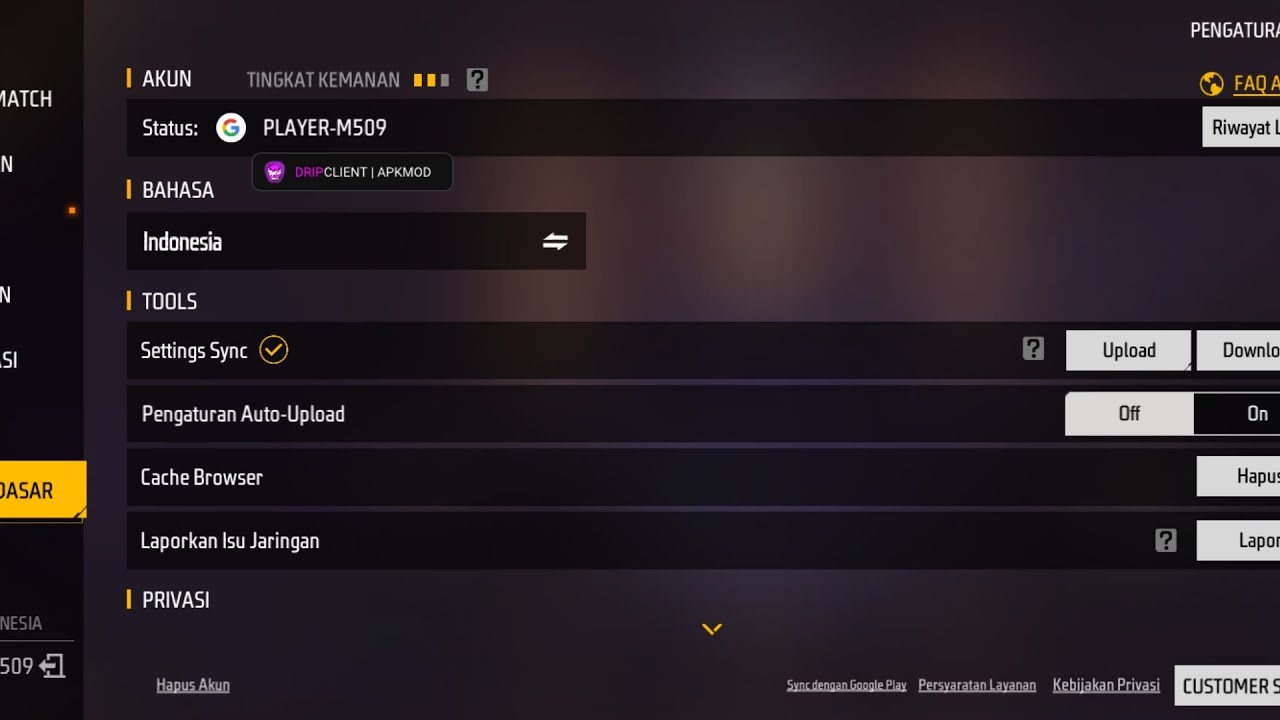 CARA LOGIN AKUN GOOGLE DI MOD MENU DRIP CLIENT