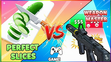 ULTIMATE SLICING BATTLE! 🔪 PERFECT SLICES vs WEAPON MASTER ⚔️ MAX LEVEL Gameplay (ASMR)