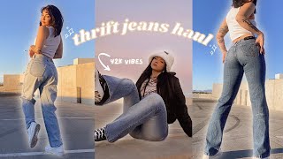 THRIFTED JEANS HAUL! *TRY-ON + Y2K DENIM VIBES*