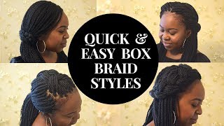 6 CUTE AND EASY Box Braid Styles | 2018