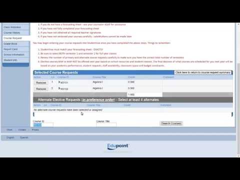 StudentVUE Online Course Request Tutorial