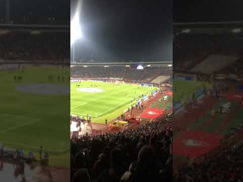 Red Star Belgrade vs PSG fans singing F u Neymar