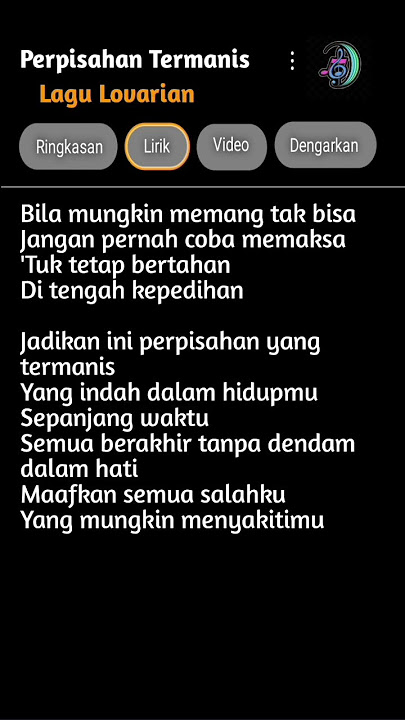 Perpisahan Termanis || Lagu Lovarian #lagupopuler #lirikmusik #viral #lyrics #beranda #fyp #status