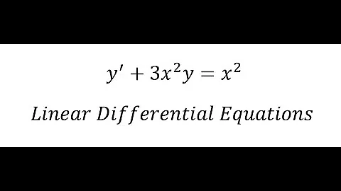 Calculus Help: Integrating Factor - y'+3x^2 y= x^2 - Linear Differential Equations