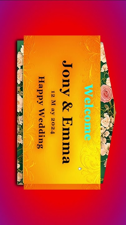 Create Wedding Invitation Card Design in html css javascript - YouTube