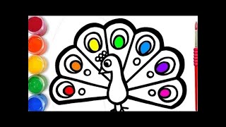 Drawing Peacock for kids