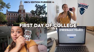 first day of college vlog + grwm *hbcu edition* | howard university | seasonsofshai