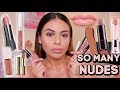 MY FAVORITE NUDE LIP COLORS: Drugstore + High End! | JuicyJas