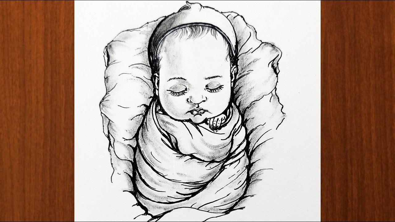 Cute baby drawing for beginners || easy pencil sketch step by step ...