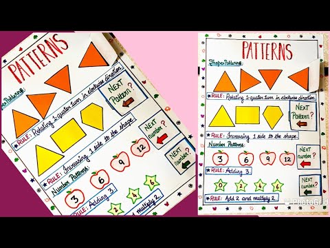 Maths activity on Patterns🧮Patterns easy learning🧮Maths Project🧮Patterns and shapes working model