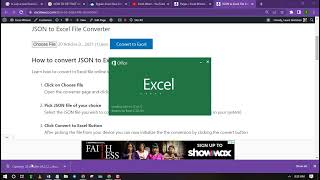How to convert JSON to Excel