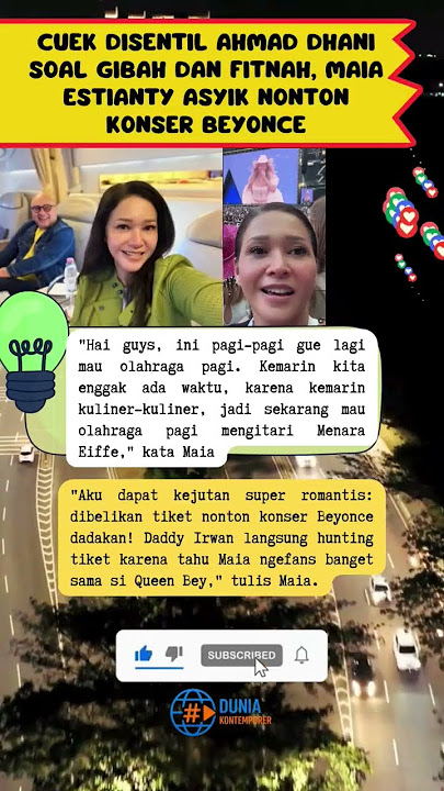 Cuek Disentil Ahmad Dhani Soal Gibah dan Fitnah, Maia Estianty Asyik Nonton Konser Beyonce #shorts