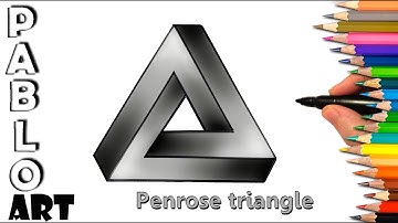 How To Draw A Penrose Triangle  Optical Illusion | Learn to Draw  step by step