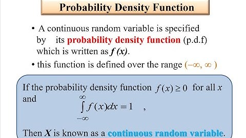 SM025 9.3 Pt 1 Probability density function