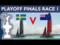 35th America's Cup LV Playoff Finals SWE vs. NZL Race 1 | AMERICA'S CUP