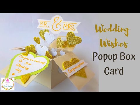 wedding-wishes-pop-up-box-card-|-how-to-make-a-pop-up-box-card-|-greeting-card-|-aureliarts